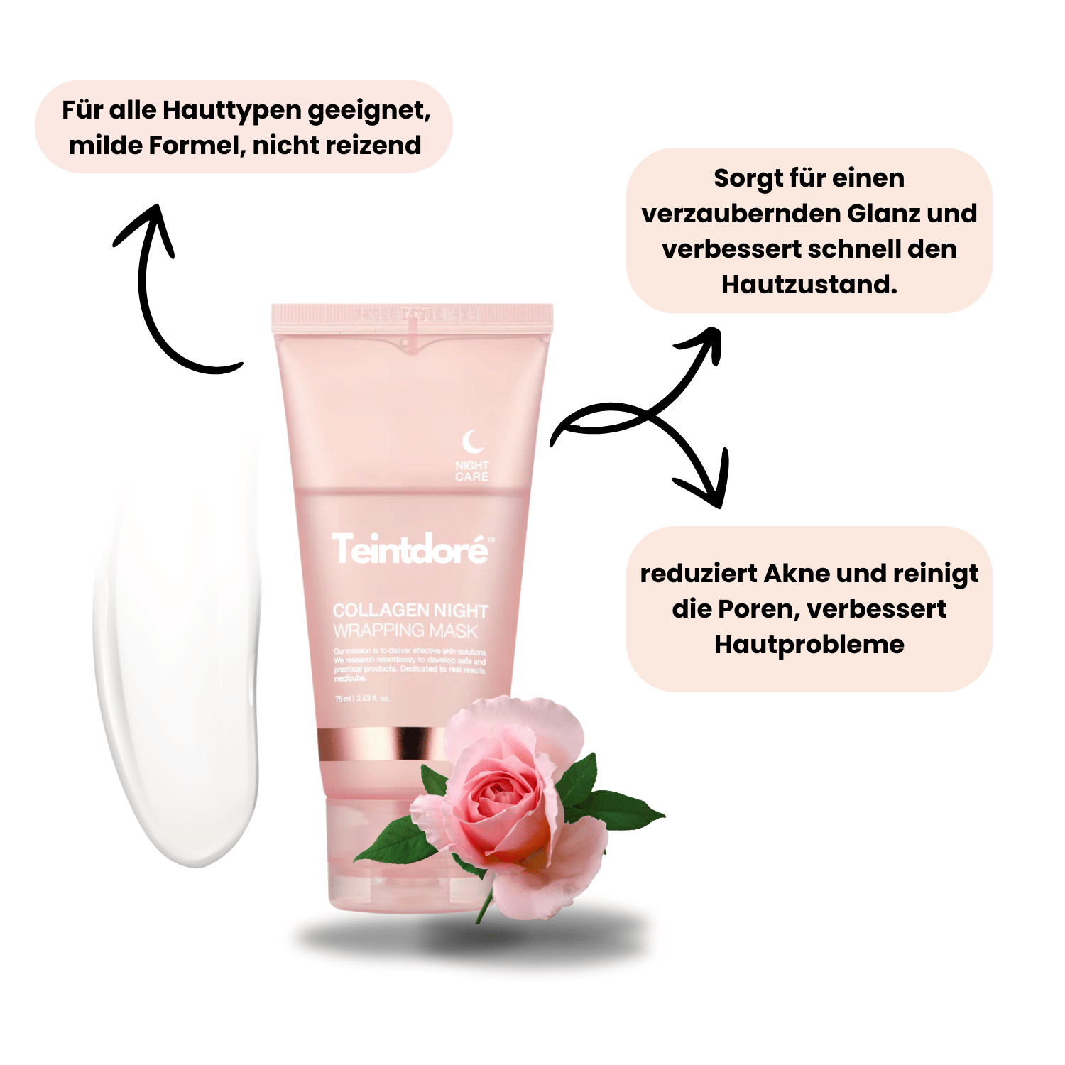 Teintdoré™ Kollagen Nacht Maske - BPA Frei